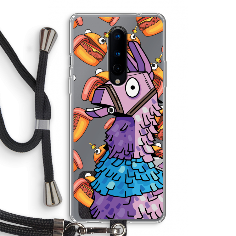 Loot Burger: OnePlus 8 Transparant Hoesje met koord