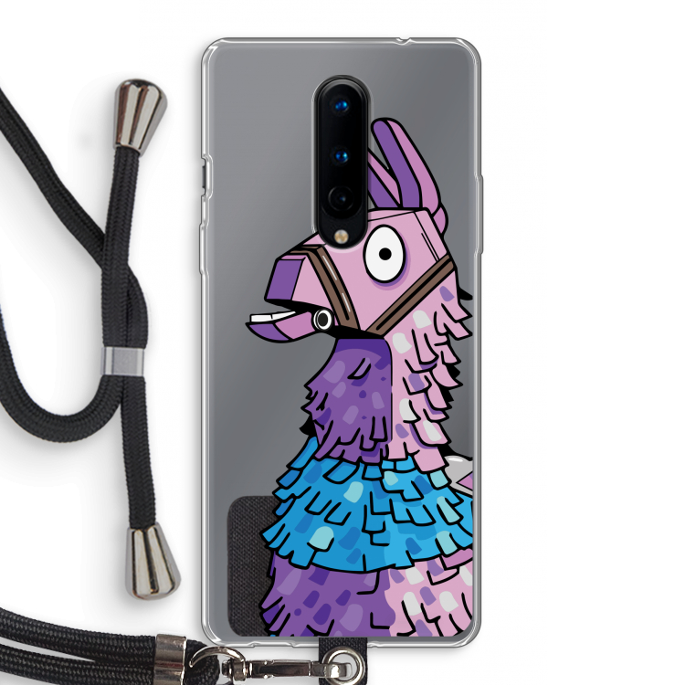 Lama: OnePlus 8 Transparant Hoesje met koord