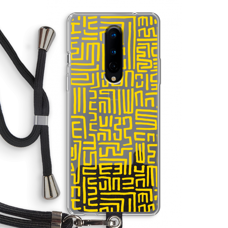 Majorelle Blue Print: OnePlus 8 Transparant Hoesje met koord