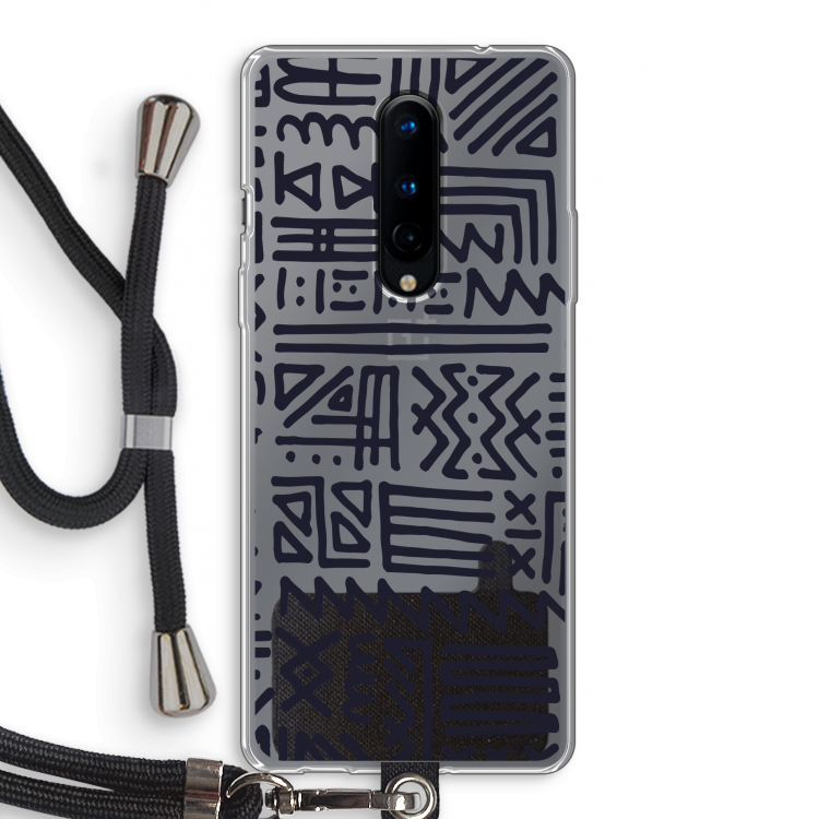 Marrakech print: OnePlus 8 Transparant Hoesje met koord