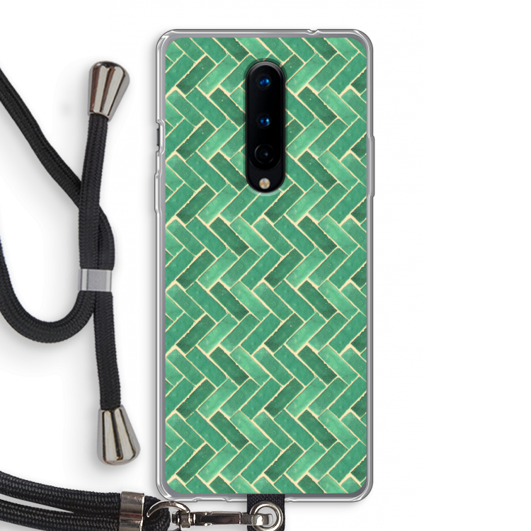 Moroccan tiles 2: OnePlus 8 Transparant Hoesje met koord