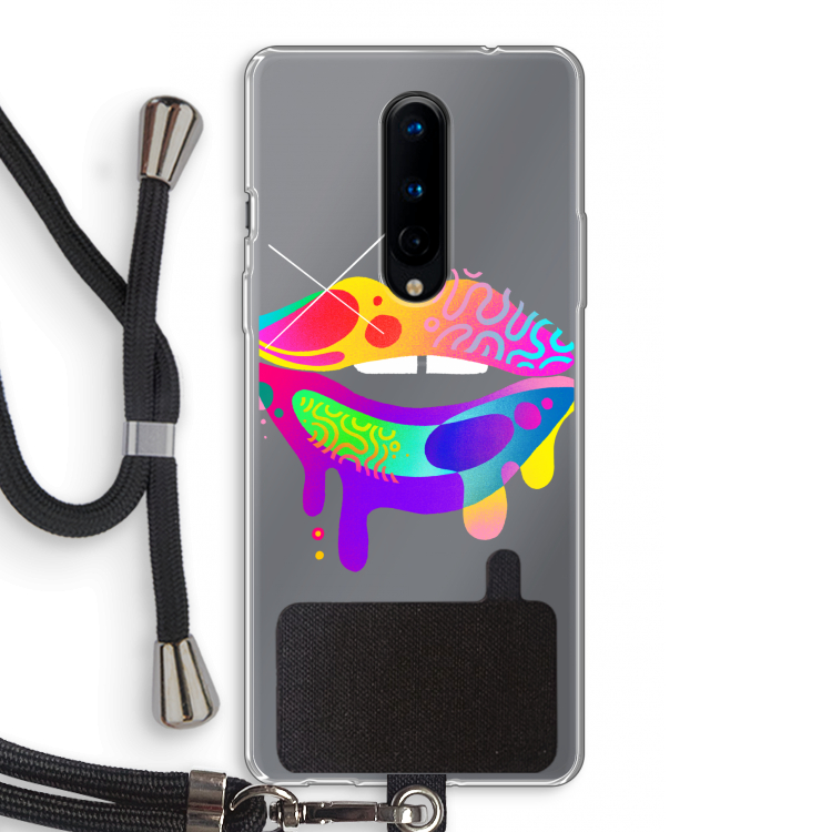 Lip Palette: OnePlus 8 Transparant Hoesje met koord