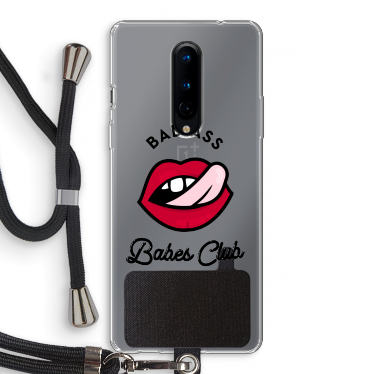Badass Babes Club: OnePlus 8 Transparant Hoesje met koord