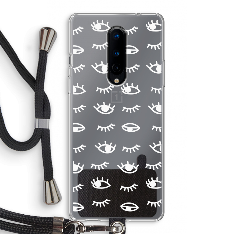 Eye pattern #3: OnePlus 8 Transparant Hoesje met koord