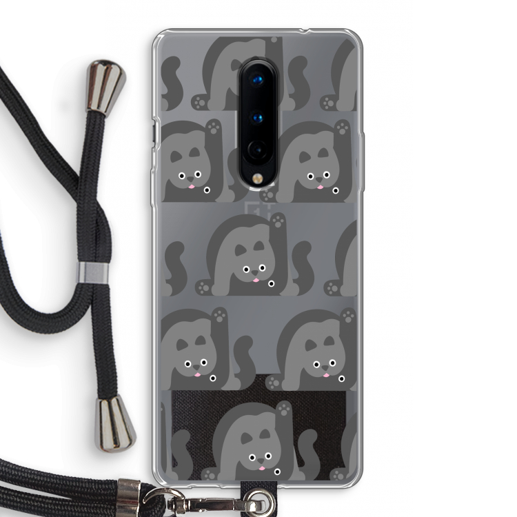 Cats: OnePlus 8 Transparant Hoesje met koord