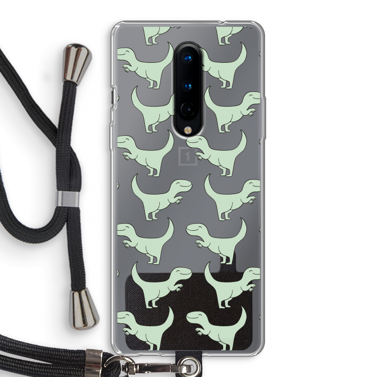 Dinos: OnePlus 8 Transparant Hoesje met koord