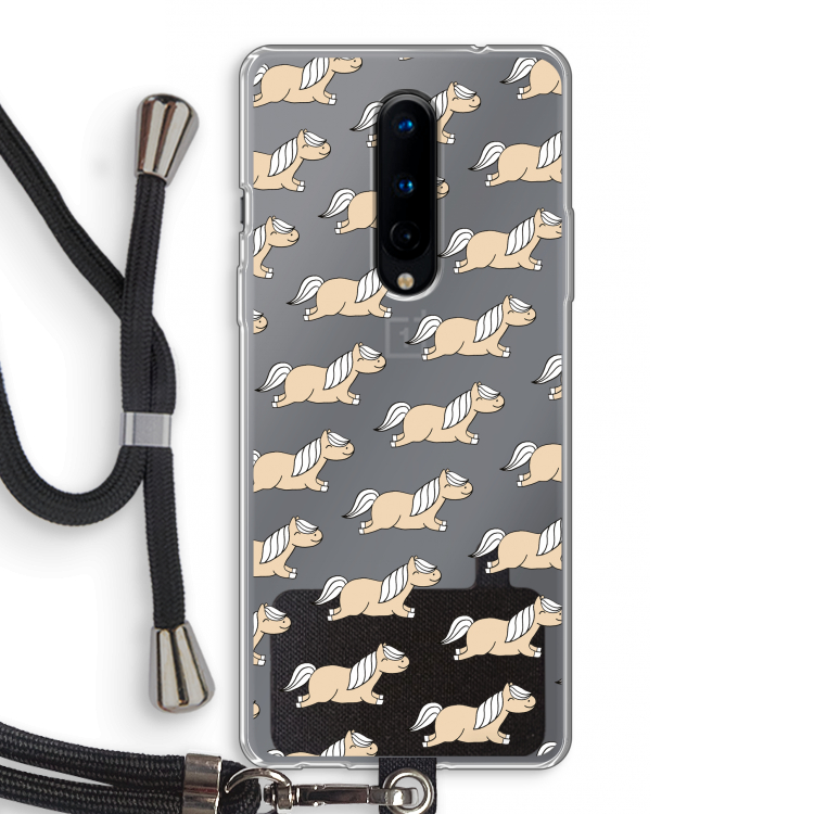 Ponys: OnePlus 8 Transparant Hoesje met koord