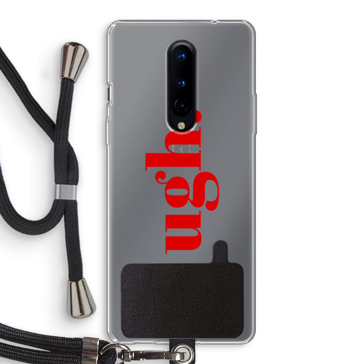 Ugh: OnePlus 8 Transparant Hoesje met koord