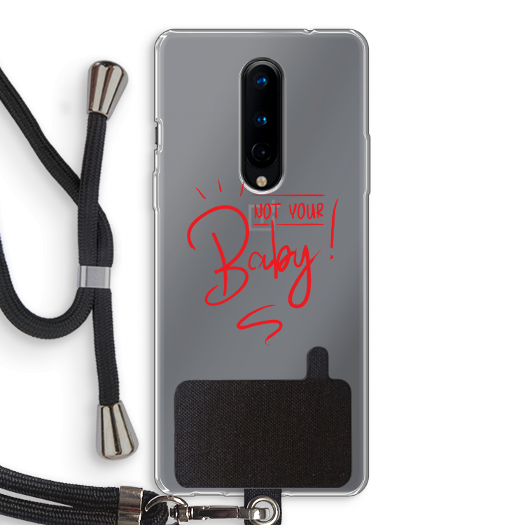 Not Your Baby: OnePlus 8 Transparant Hoesje met koord