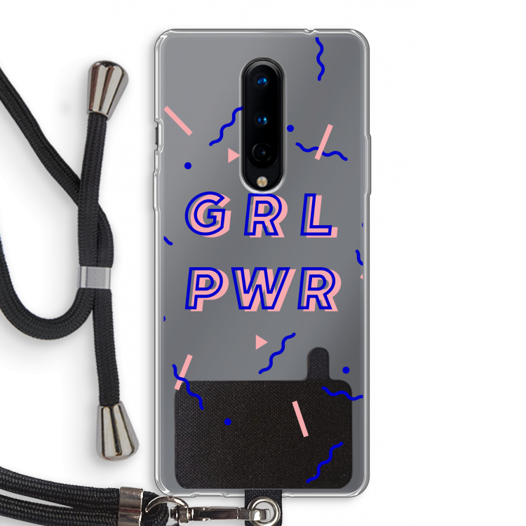 GRL PWR: OnePlus 8 Transparant Hoesje met koord