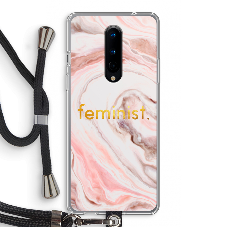 Feminist: OnePlus 8 Transparant Hoesje met koord