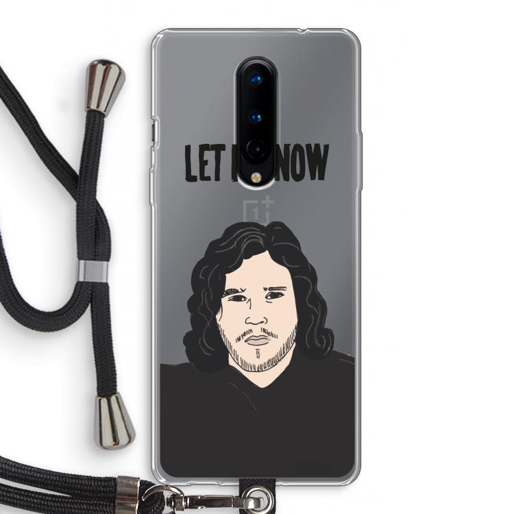 Let It Snow: OnePlus 8 Transparant Hoesje met koord