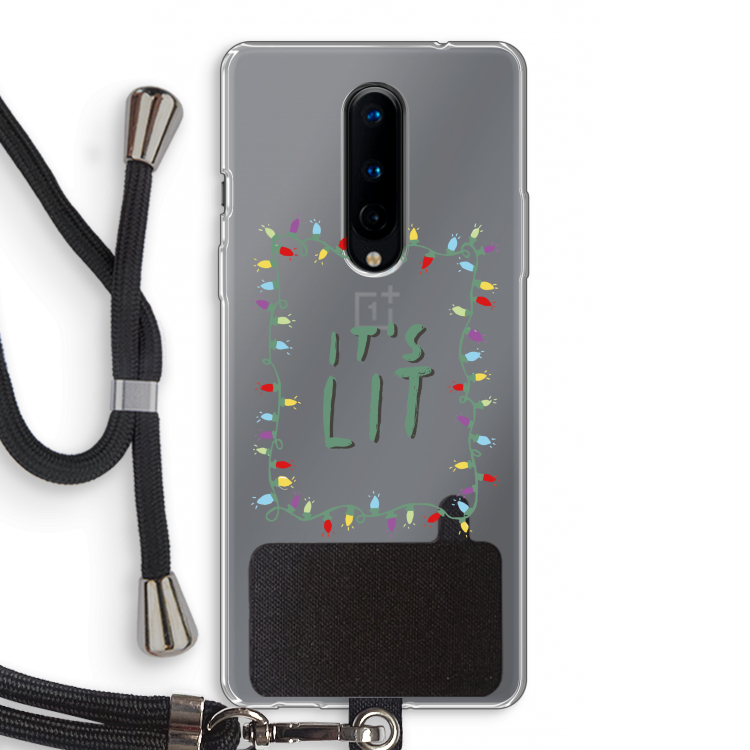 It's Lit: OnePlus 8 Transparant Hoesje met koord