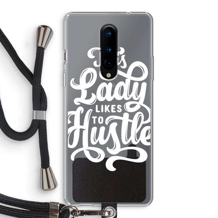 Hustle Lady: OnePlus 8 Transparant Hoesje met koord