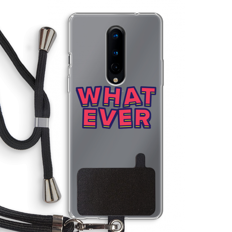 Whatever: OnePlus 8 Transparant Hoesje met koord