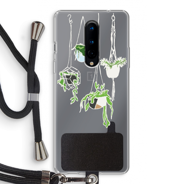Hang In There: OnePlus 8 Transparant Hoesje met koord