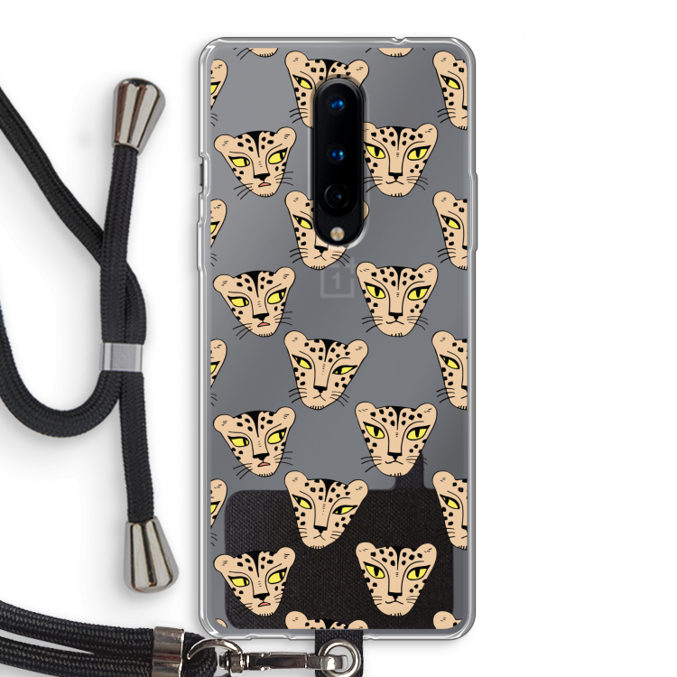 Tijger: OnePlus 8 Transparant Hoesje met koord