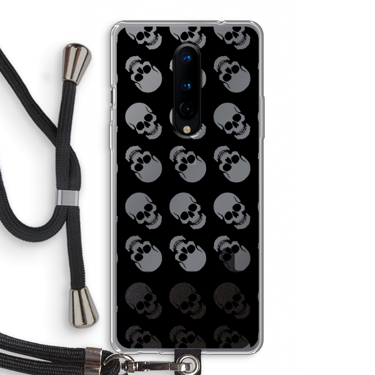 Musketon Skulls: OnePlus 8 Transparant Hoesje met koord