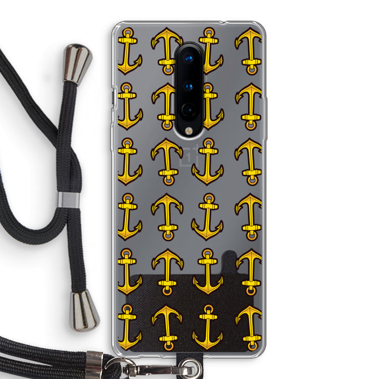 Musketon Anchor: OnePlus 8 Transparant Hoesje met koord