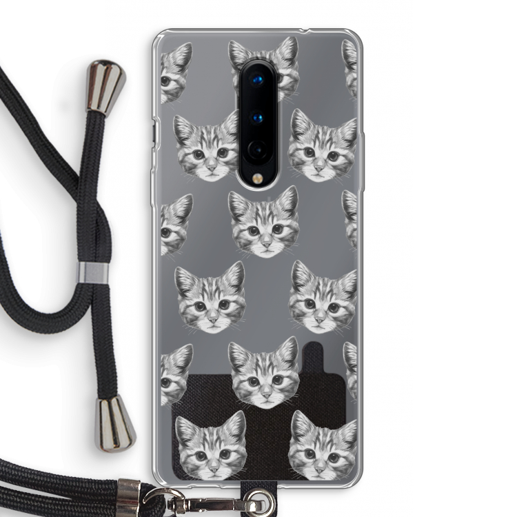 Kitten: OnePlus 8 Transparant Hoesje met koord