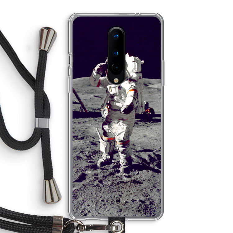 Spaceman: OnePlus 8 Transparant Hoesje met koord