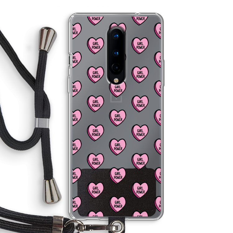 GIRL POWER: OnePlus 8 Transparant Hoesje met koord