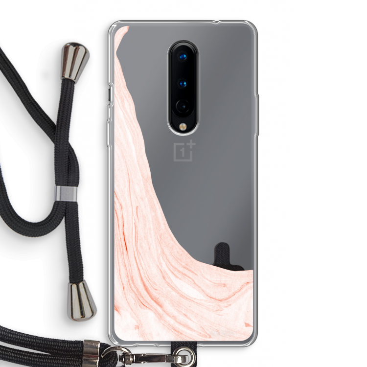 Peach bath: OnePlus 8 Transparant Hoesje met koord