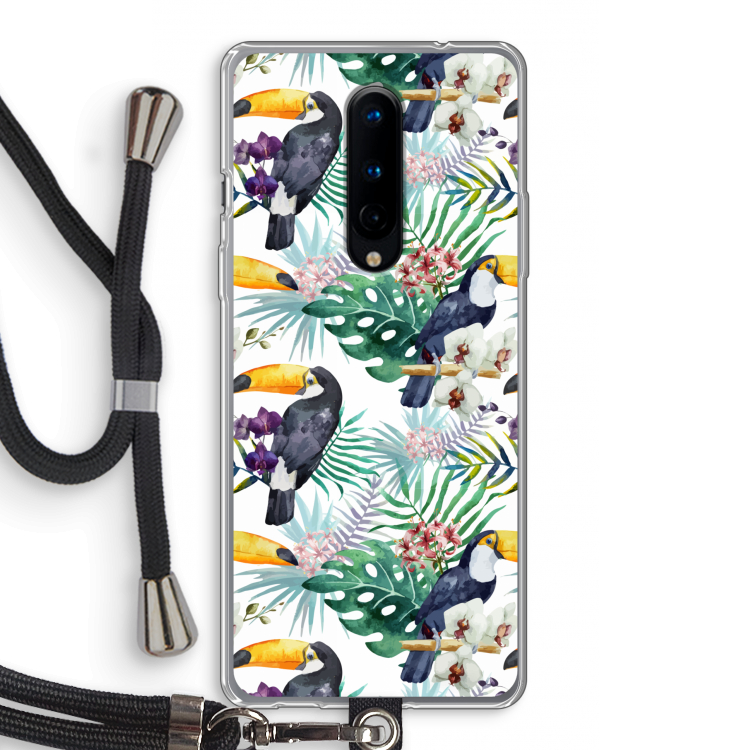 Tukans: OnePlus 8 Transparant Hoesje met koord