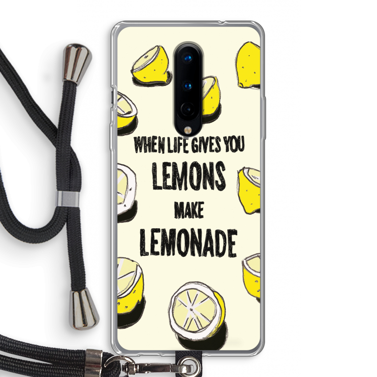 Lemonade: OnePlus 8 Transparant Hoesje met koord