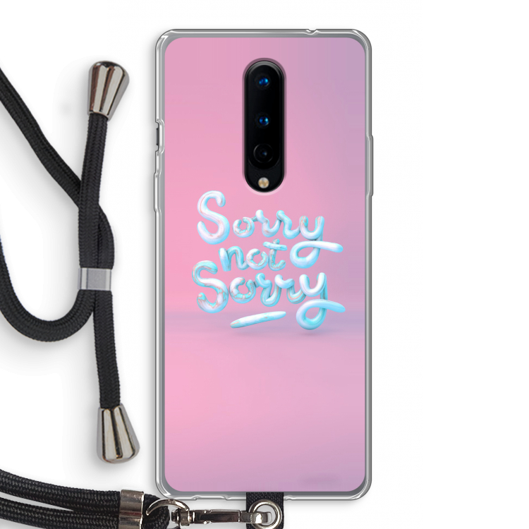 Sorry not sorry: OnePlus 8 Transparant Hoesje met koord