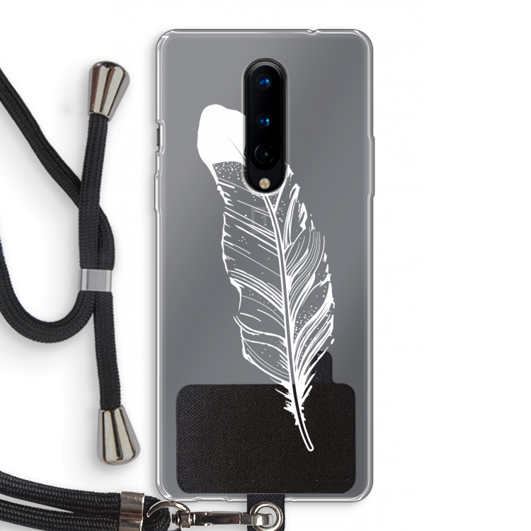 Pluim: OnePlus 8 Transparant Hoesje met koord
