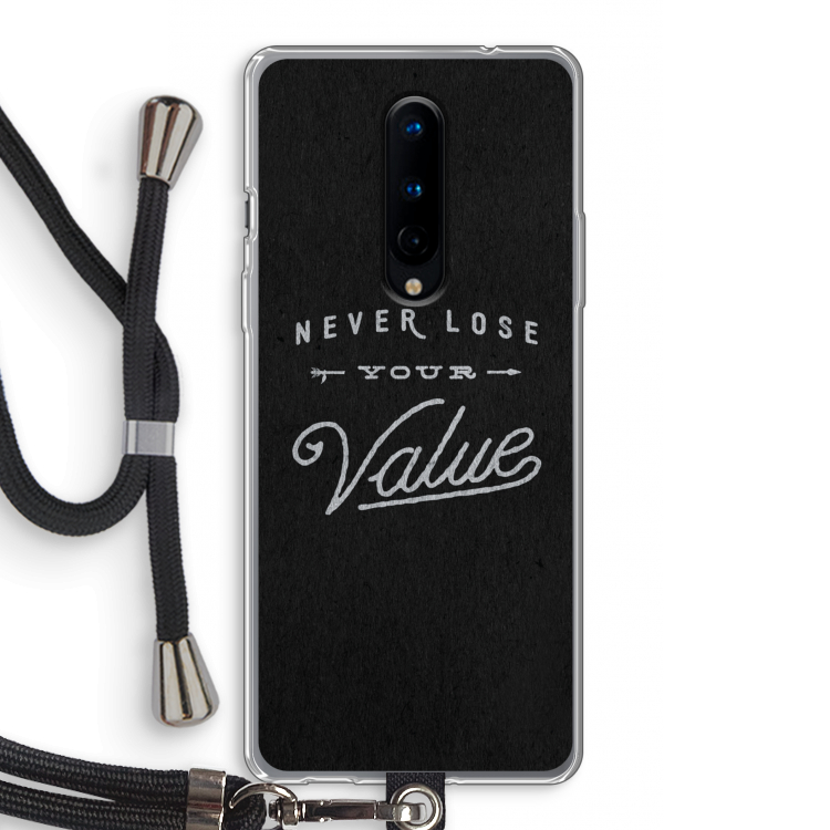 Never lose your value: OnePlus 8 Transparant Hoesje met koord