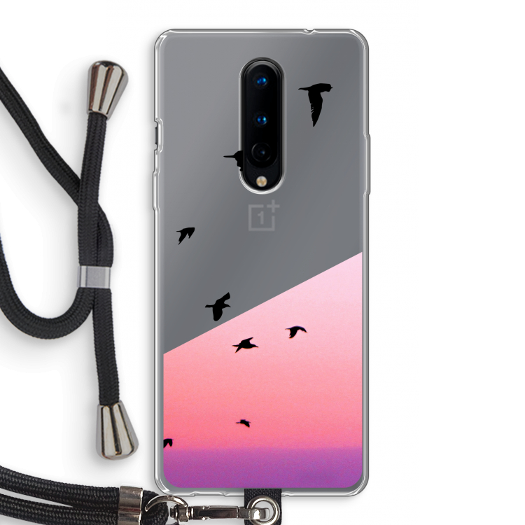 Fly away: OnePlus 8 Transparant Hoesje met koord