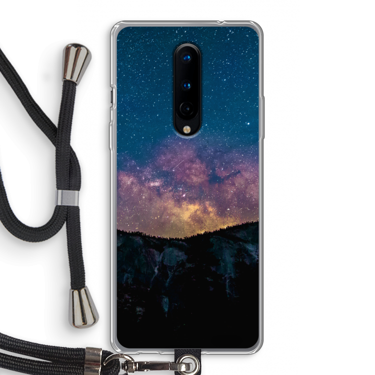 Travel to space: OnePlus 8 Transparant Hoesje met koord