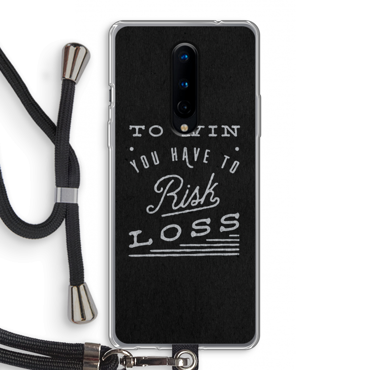 Risk loss: OnePlus 8 Transparant Hoesje met koord