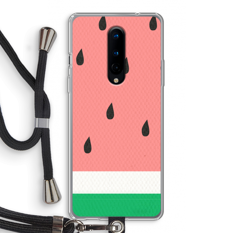 Watermeloen: OnePlus 8 Transparant Hoesje met koord
