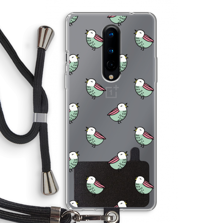 Vogeltjes: OnePlus 8 Transparant Hoesje met koord