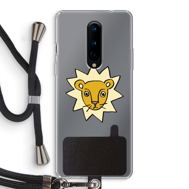 Kleine leeuw: OnePlus 8 Transparant Hoesje met koord