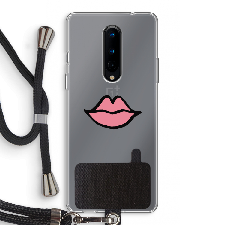 Kusje: OnePlus 8 Transparant Hoesje met koord