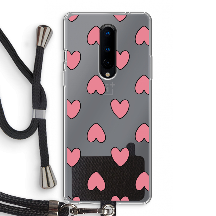 Ondersteboven verliefd: OnePlus 8 Transparant Hoesje met koord