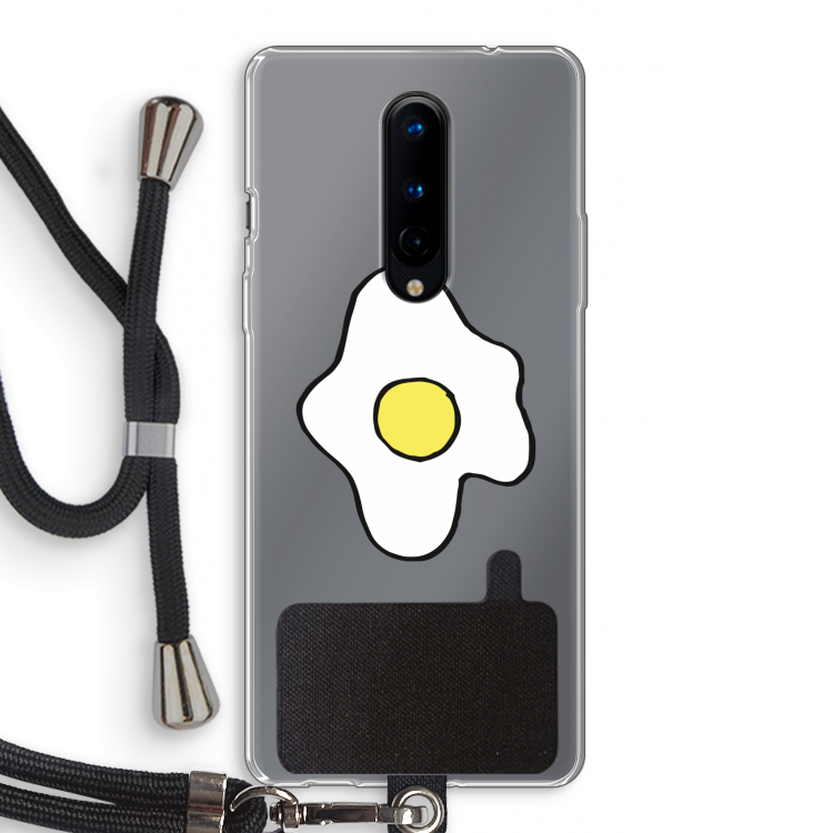 Spiegelei: OnePlus 8 Transparant Hoesje met koord
