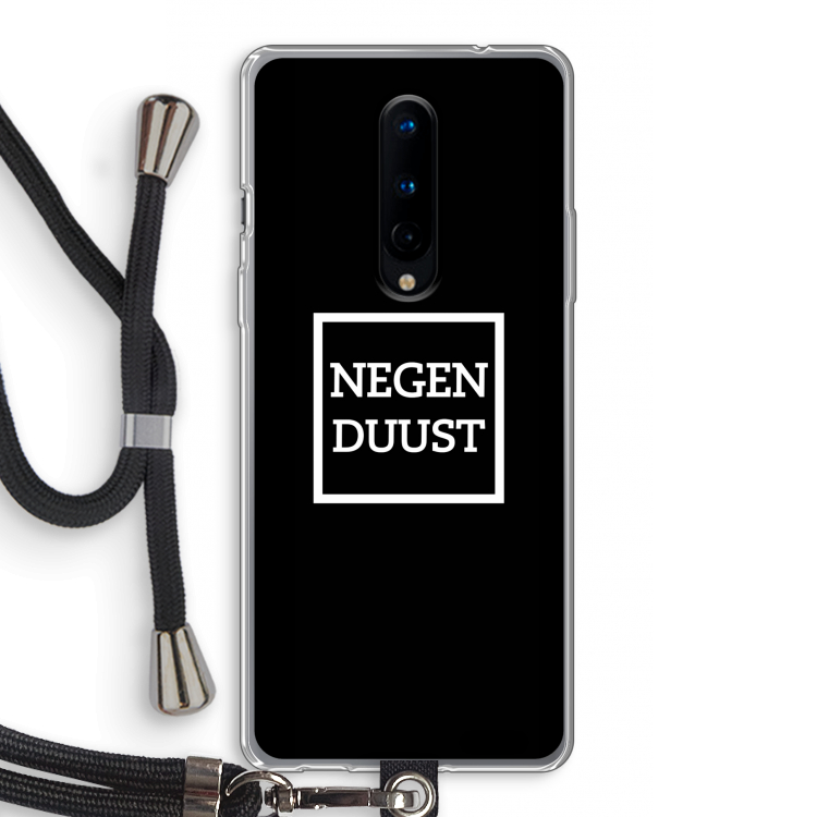 Negenduust black: OnePlus 8 Transparant Hoesje met koord