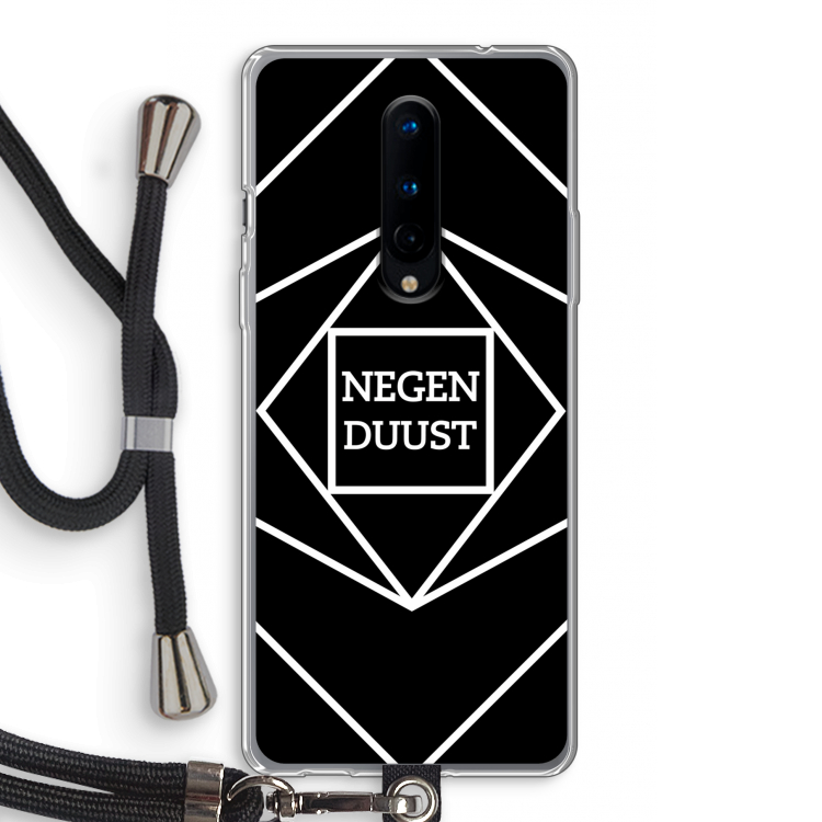 Negenduust geometrisch: OnePlus 8 Transparant Hoesje met koord