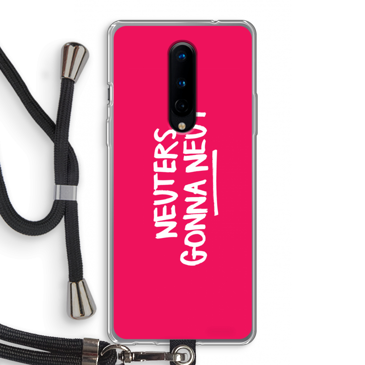 Neuters (roze): OnePlus 8 Transparant Hoesje met koord