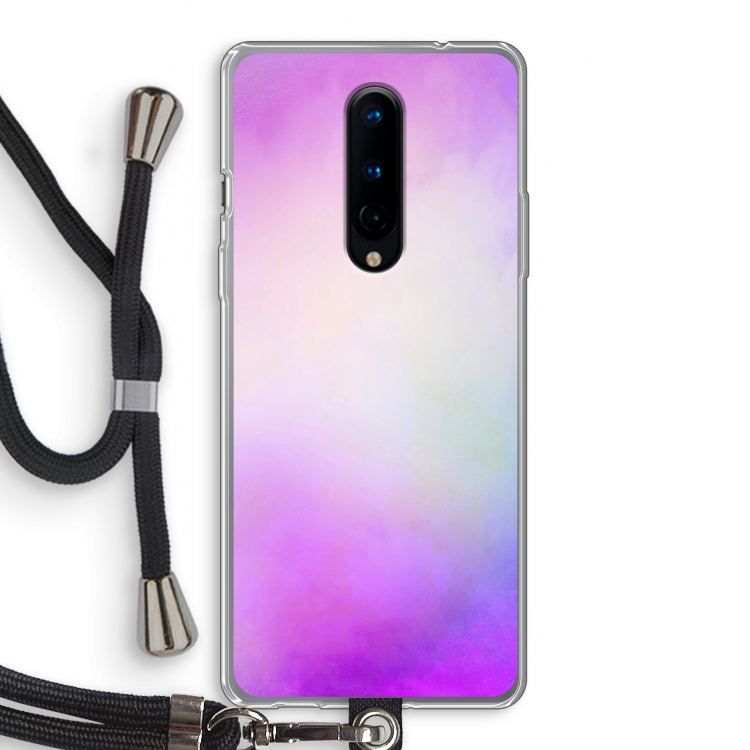 Clouds pastel: OnePlus 8 Transparant Hoesje met koord