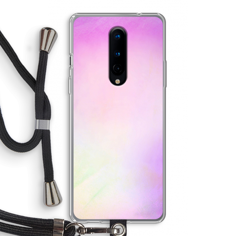 Flow mist pastel: OnePlus 8 Transparant Hoesje met koord