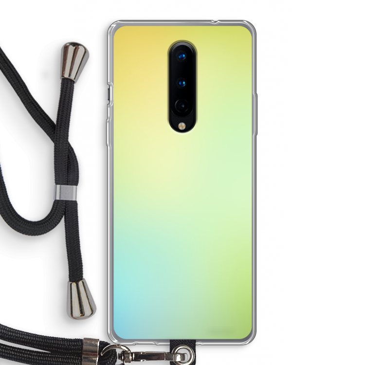 Minty mist pastel: OnePlus 8 Transparant Hoesje met koord