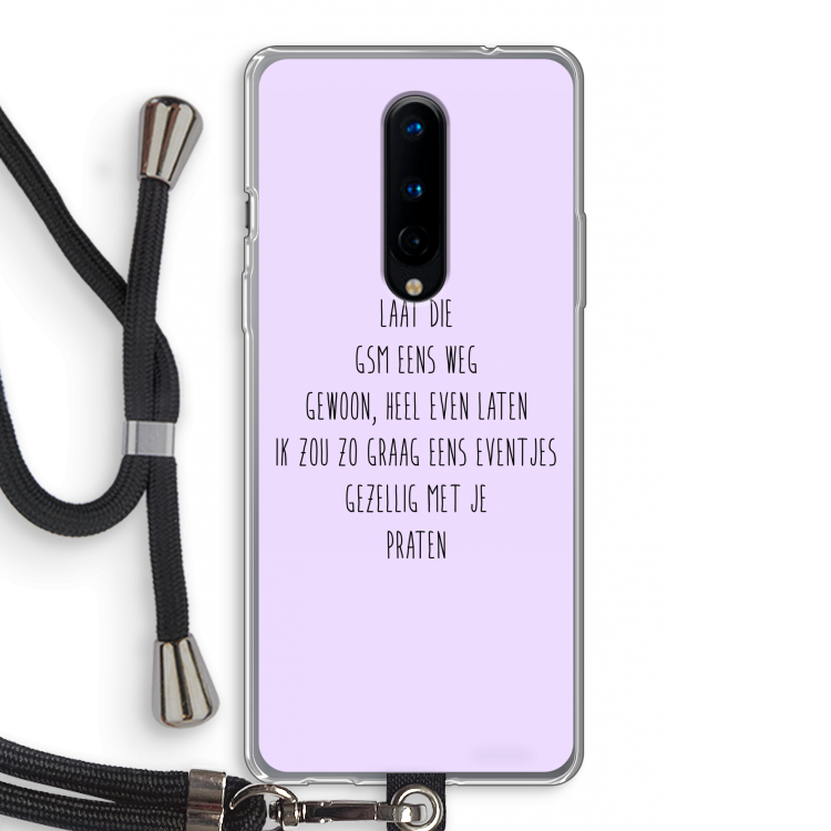 GSM: OnePlus 8 Transparant Hoesje met koord