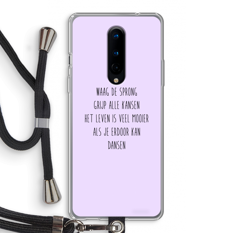 Sprong: OnePlus 8 Transparant Hoesje met koord