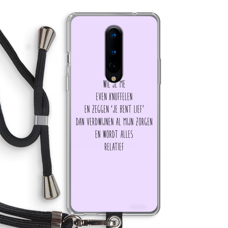 Relatief: OnePlus 8 Transparant Hoesje met koord